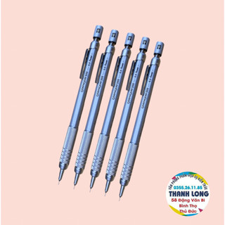 Hckt - bút chì bấm thân inox hb pentel 0.3 / 0.5mm vẽ mỹ thuật