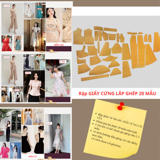 RẬP GIẤY CỨNG LẮP GHÉP 20 MẪU LG12 (váy,áo, quần,..)