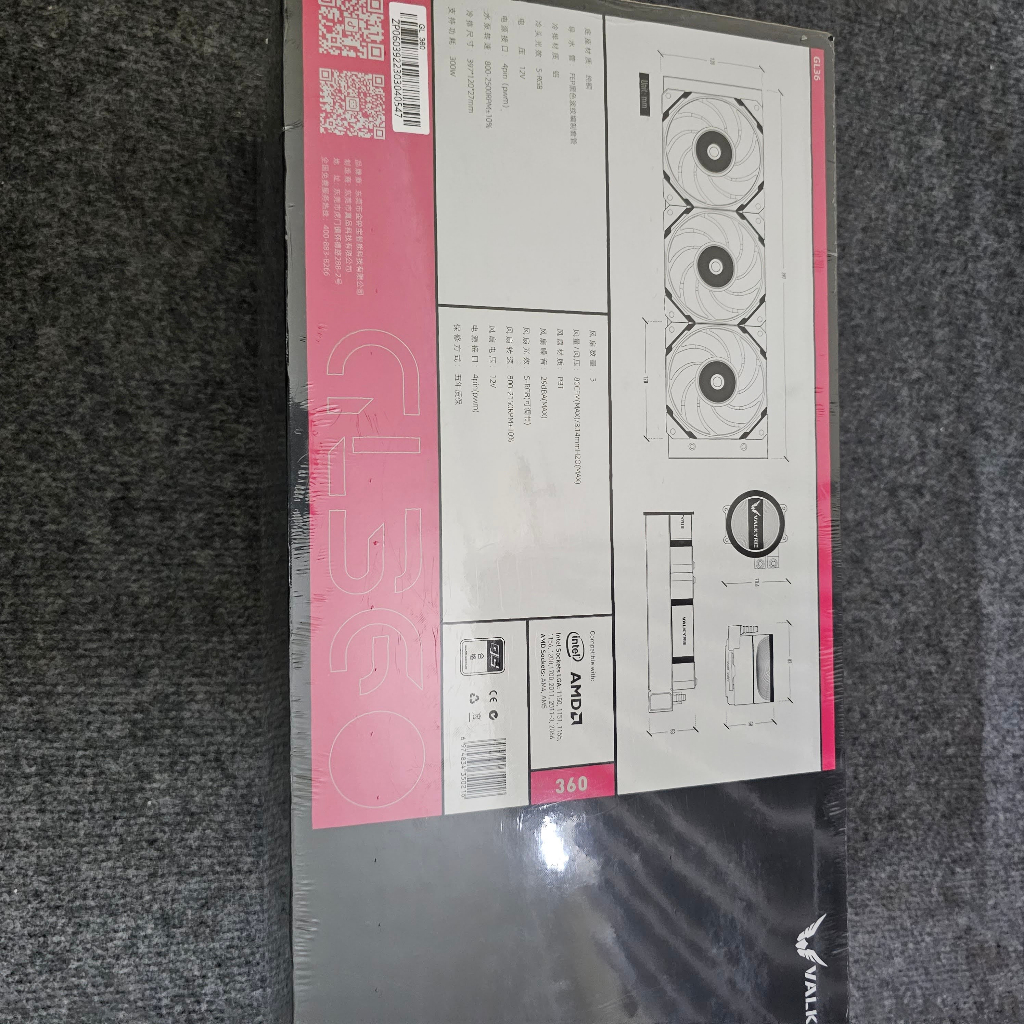 Tản Nhiệt Nước AIO VALKYRIE GL360 TITANIUM BLACK