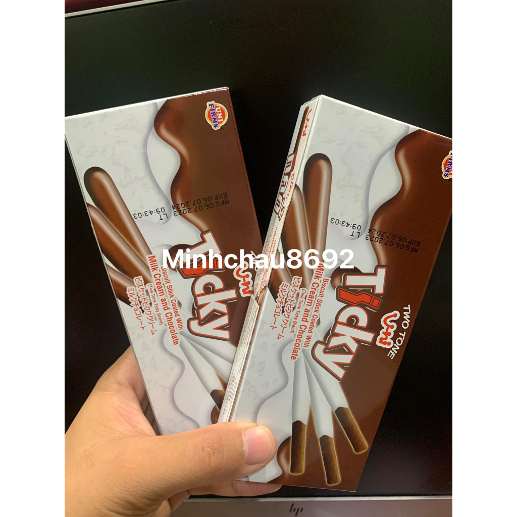 Ticky bánh que Thái Lan. vỉ 12 hộp tặng 1