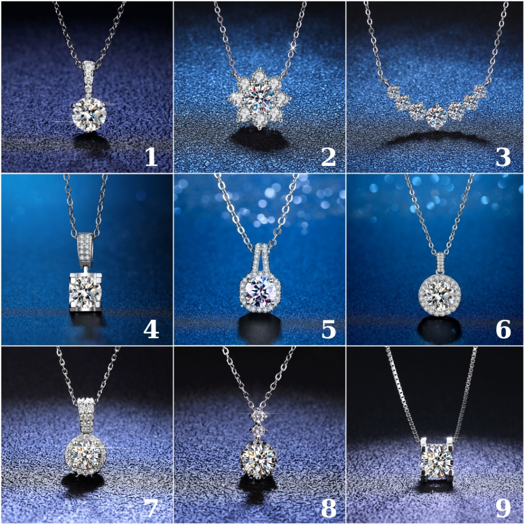 Dây chuyền bạc Ý 925 mạ vàng trắng đính đá DUYSON SILVER, vòng cổ nữ cao cấp sang trọng [HOT]
