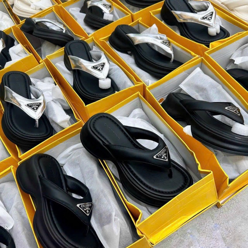 Sorami.Shoes | Dép xỏ ngón đế gợn, dép bánh mì 5cm