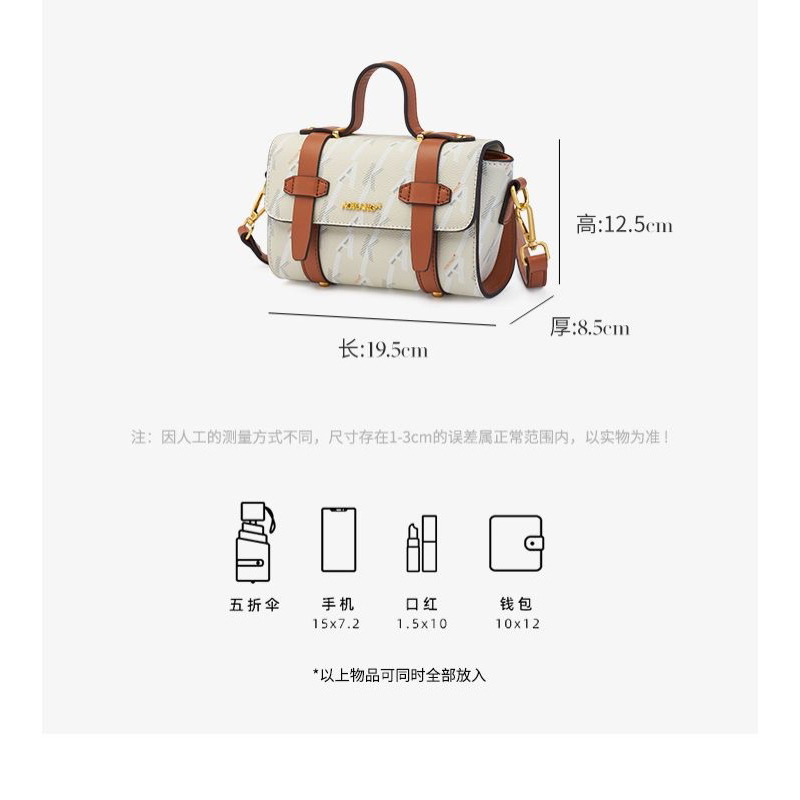 Túi xách Aokang chính hãng phong cách Âu, size đáy 19.5cm mã 12082023