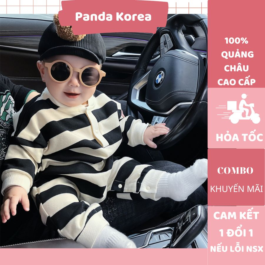 Body liền thân, body suit Thỏ đeo kính cho bé Panda baby 100% hàng Quảng Châu