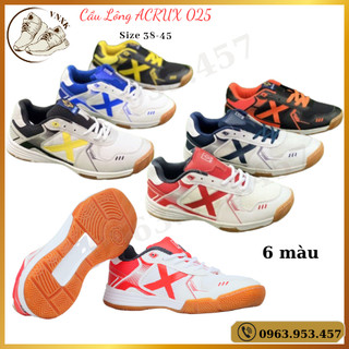 Giầy cầu lông Nam Nữ  Hỏa Trâu Acrux 025, đế cao su đàn hồi dày và êm chân, khâu toàn bộ đế chắc bền