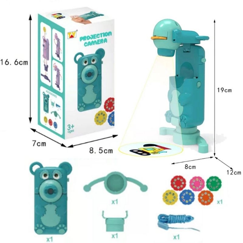 Máy Chiếu Hình Đồ Chơi Đa Năng 3 Trong 1 Làm Máy Chiếu Cho Bé Tập Vẽ, Máy Ảnh, Đèn Pin Chiếu Hình Ảnh Sinh Động Cho Bé