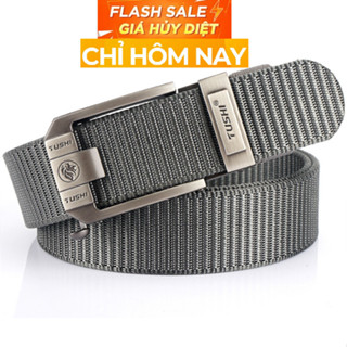 Thắt lưng Nam_Dây vải dù_Khóa tự động tiện lợi, siêu bền - Dây nịt Nam vải Canvas cao cấp (Tushi T68)