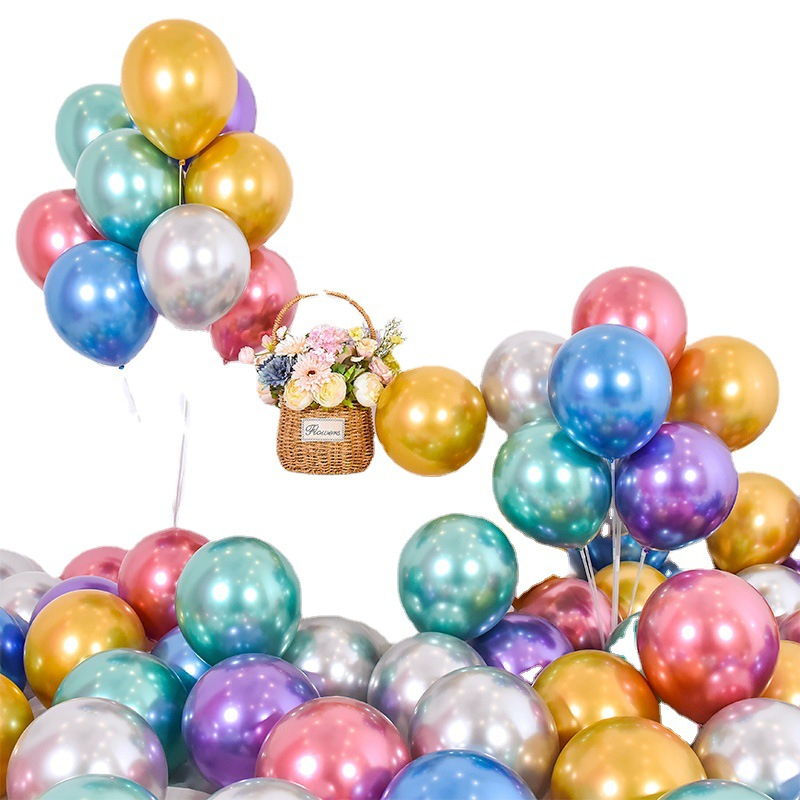 Set 50 Bóng Bay Siêu Nhũ , Bong Bóng Trang Trí Sinh Nhật , Phòng Cưới , Sự Kiện