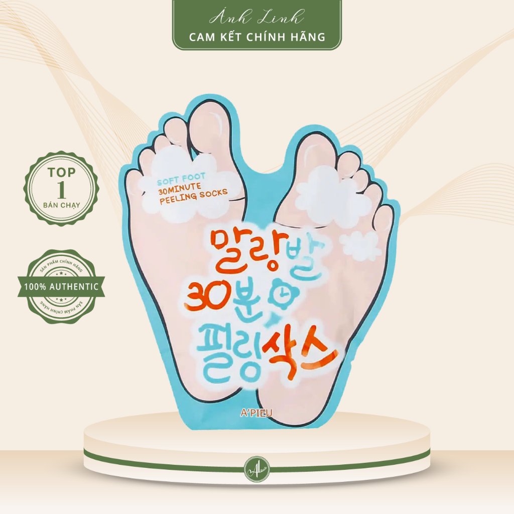 Mặt nạ tẩy da chết chân a'pieu soft foot peeling socks 40ml