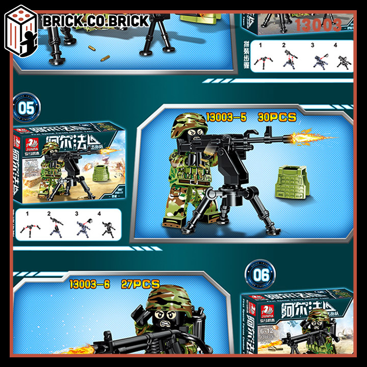 Đồ chơi Lắp ráp Lính Đặc Nhiệm Mô hình Quân Đội Army Swat  13003