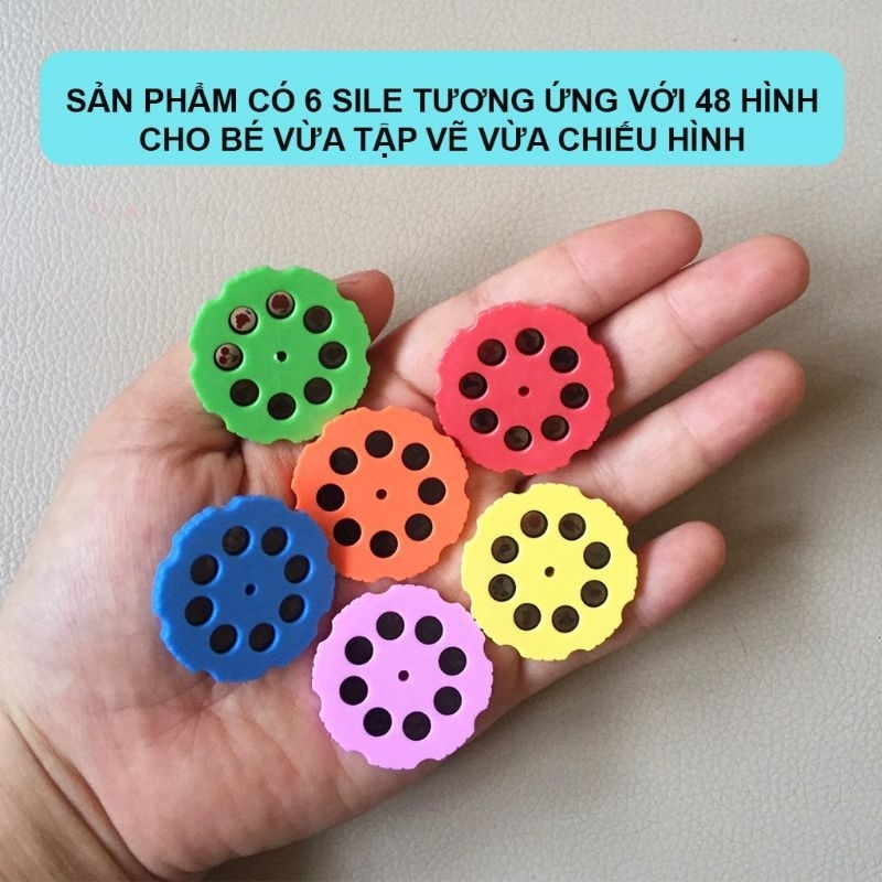 Máy Chiếu Hình Đồ Chơi Đa Năng 3 Trong 1 Làm Máy Chiếu Cho Bé Tập Vẽ, Máy Ảnh, Đèn Pin Chiếu Hình Ảnh Sinh Động Cho Bé