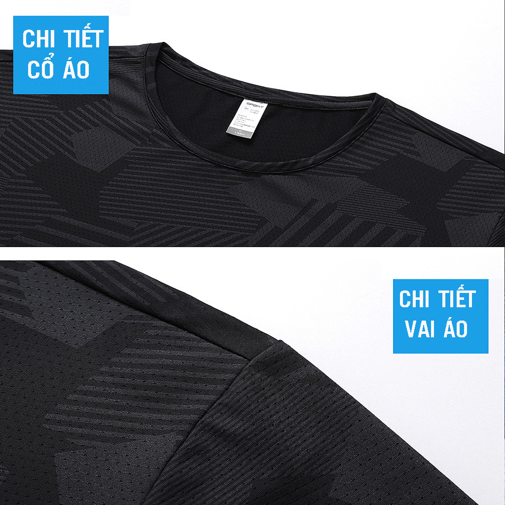 Áo thun nam big size vải thun lỗ kim cao cấp phối họa tiết Rằn Ri,co giãn,thoáng mát dành cho người béo mập từ 80-130kg
