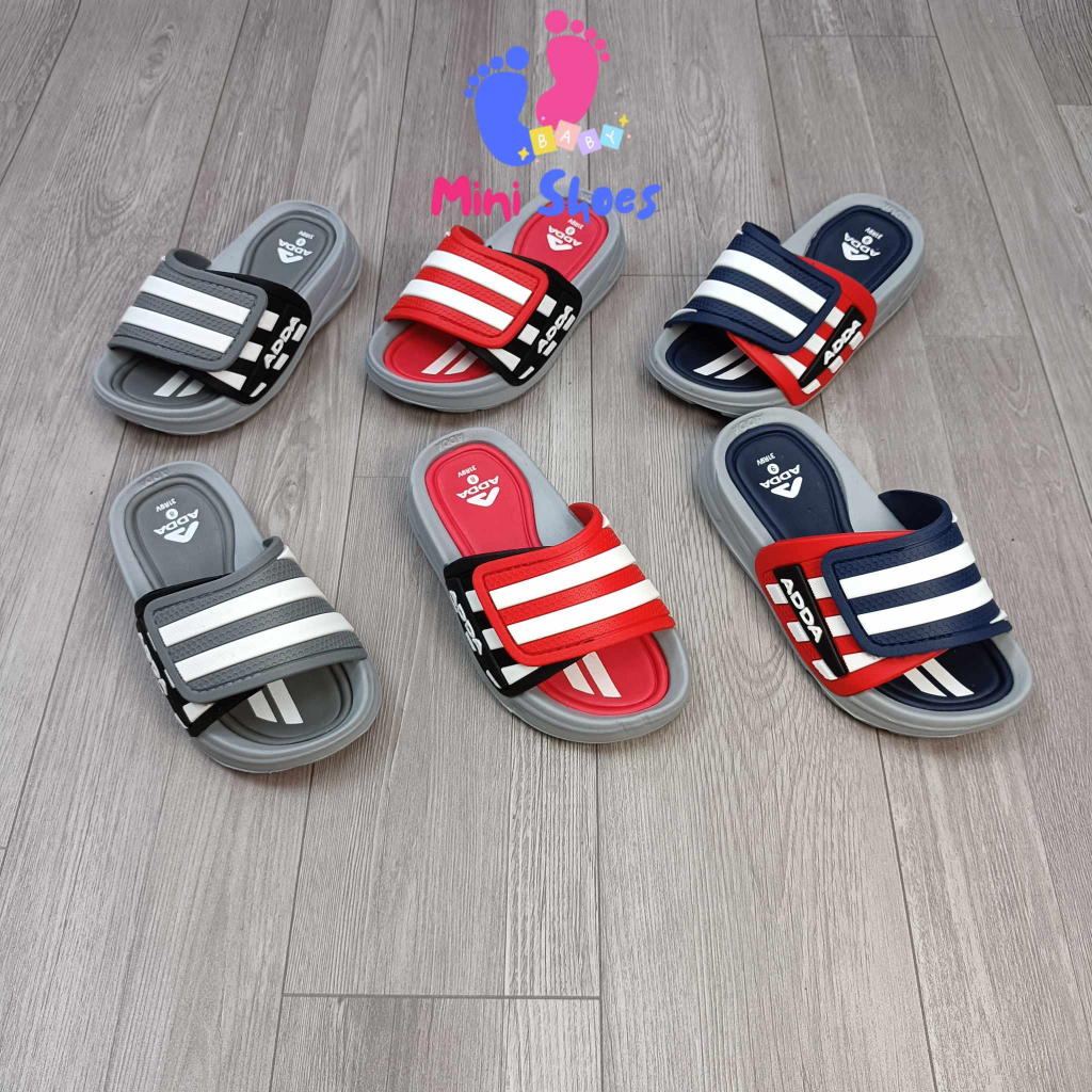 Dép thái lan bé trai, dép adda bé trai đi êm bền có họa tiết kẻ mới 31R9V đi êm mềm nhẹ năm 2023