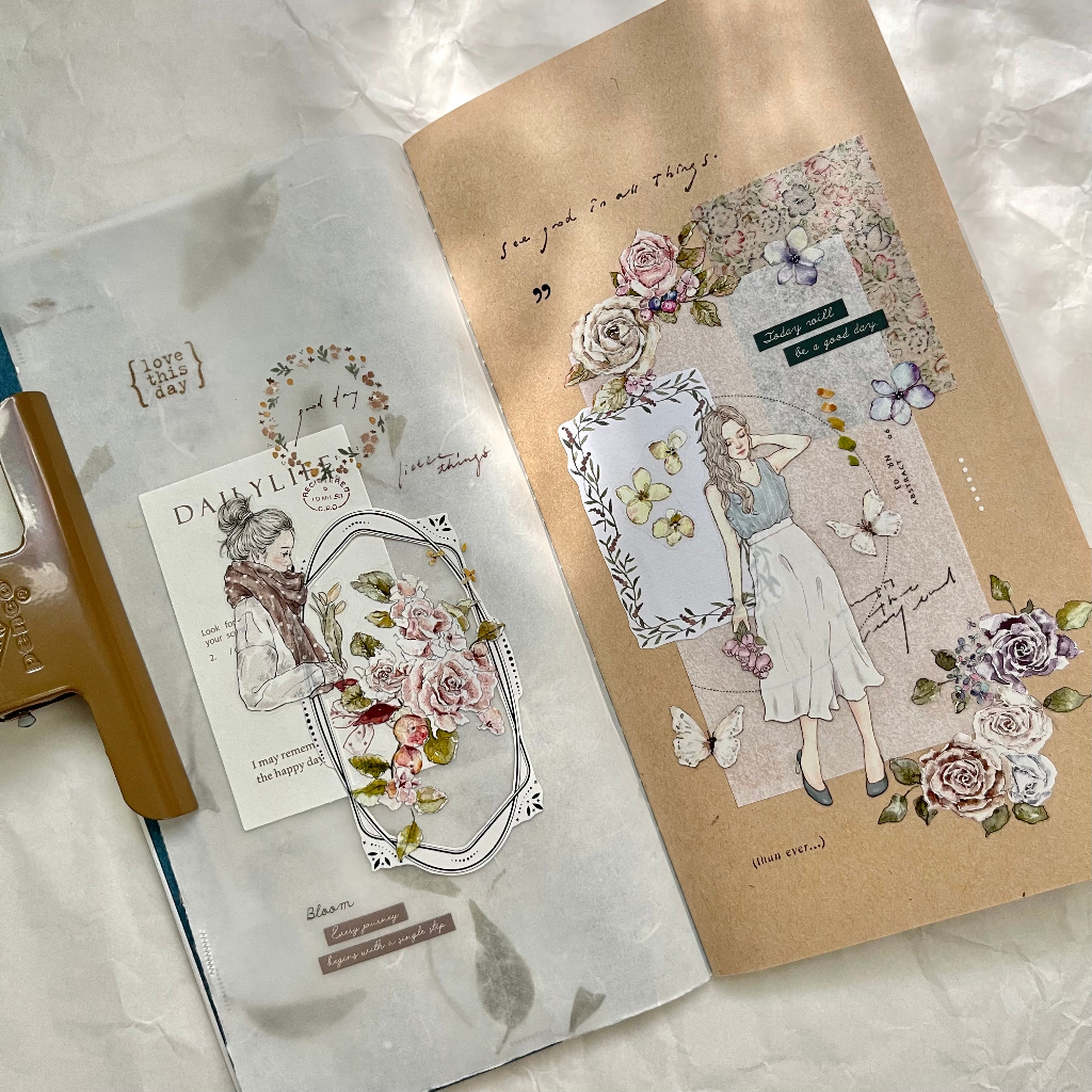 𝓑𝓾𝓵𝓵𝓮𝓽𝓳𝓸𝓾𝓻𝓷𝓪𝓵𝟏𝟏𝟓 ✿ Băng dính PET hãng Pion mẫu "Bloom" và "Cat girl" hình cô gái, mèo con dễ thương trang trí sổ