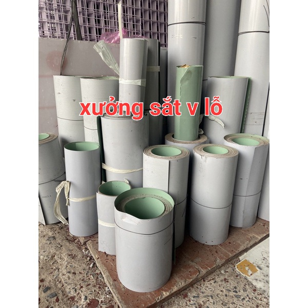 ( Khổ 20-30-40-50-60cm x dài 5m) x dày 2,5zem Tôn thiếc phẳng màu xanh