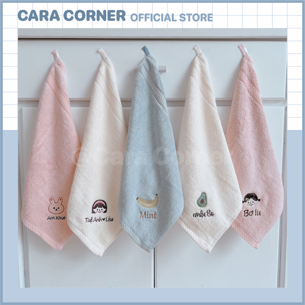KHĂN MẶT CHO BÉ / KHĂN THÊU TÊN THEO YÊU CẦU / KHĂN CHO BÉ ĐI HỌC / KHĂN SỢI SỒI / KHĂN ĐA NĂNG