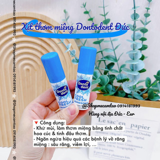 Xịt thơm miệng diệt khuẩn Dontodent nội địa Đức - 15ml