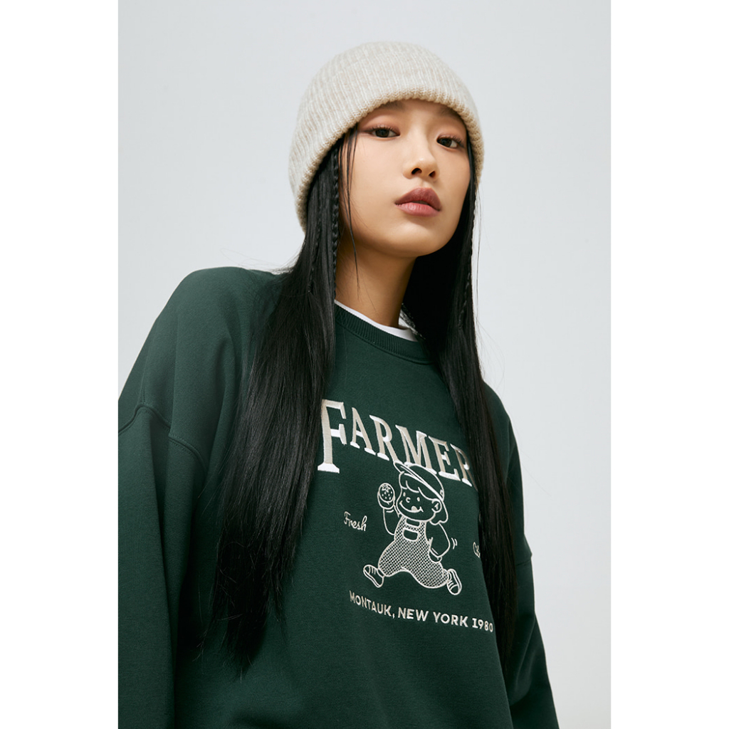 Áo thun nữ SPAO sweatshirt Cô gái bánh mì