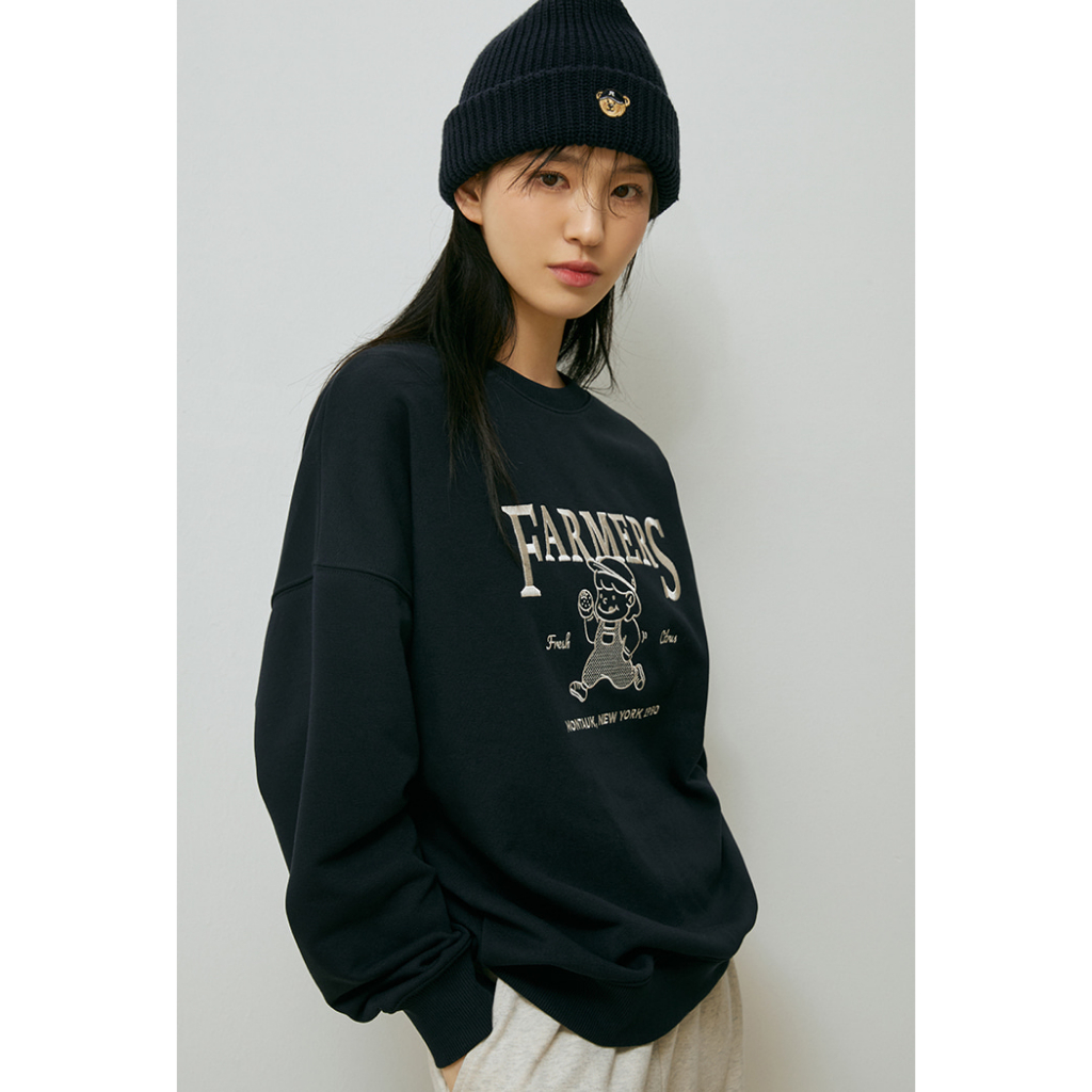 Áo thun nữ SPAO sweatshirt Cô gái bánh mì