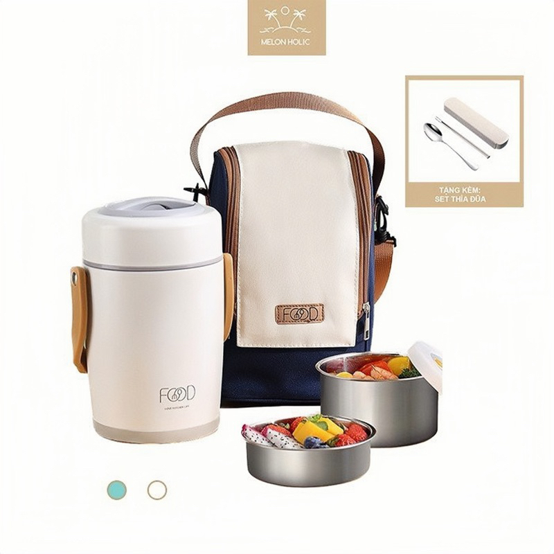 Hộp Cơm Giữ Nhiệt, Hộp Cơm Trưa Food, Hộp Cơm Giữ Nhiệt Inox SUS 304 Giữ Nhiệt Khoảng 10 Giờ