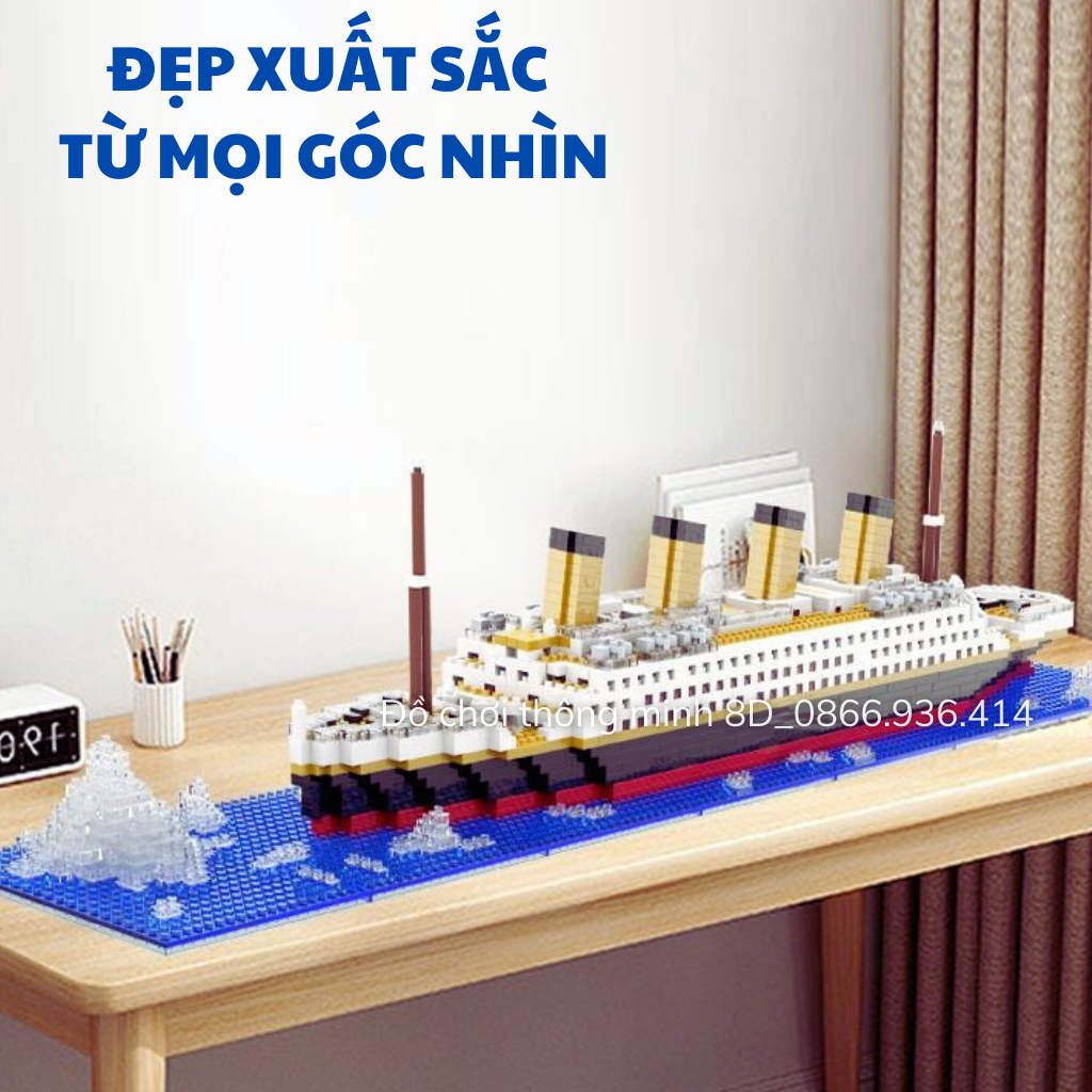 Mô hình lego tàu Titanic 1878pcs - Lego cho bé từ 10 tuổi - Đồ chơi học tập phát triển tư duy