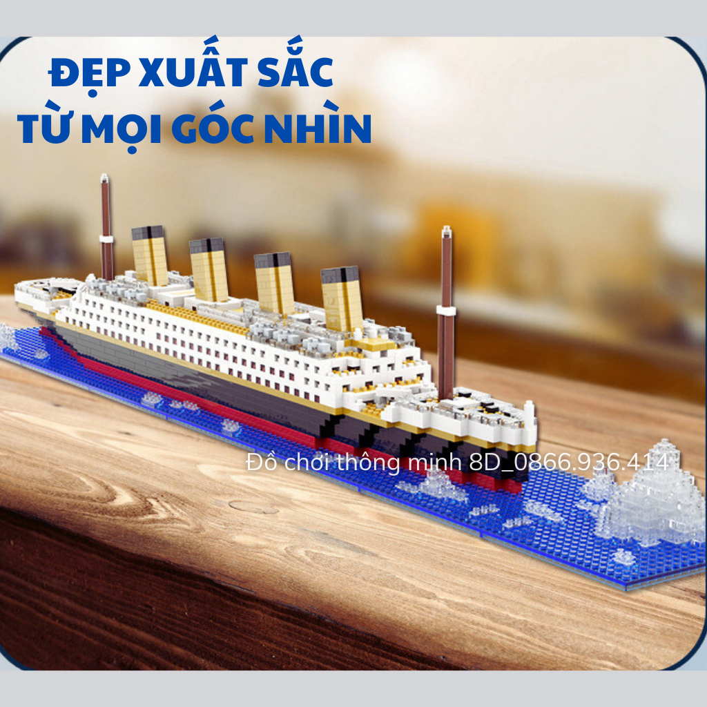 Mô hình lego tàu Titanic 1878pcs - Lego cho bé từ 10 tuổi - Đồ chơi học tập phát triển tư duy