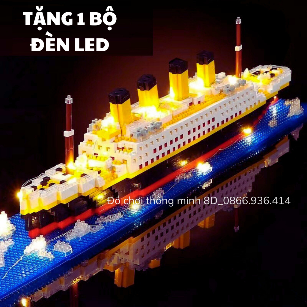 Mô hình lego tàu Titanic 1878pcs - Lego cho bé từ 10 tuổi - Đồ chơi học tập phát triển tư duy