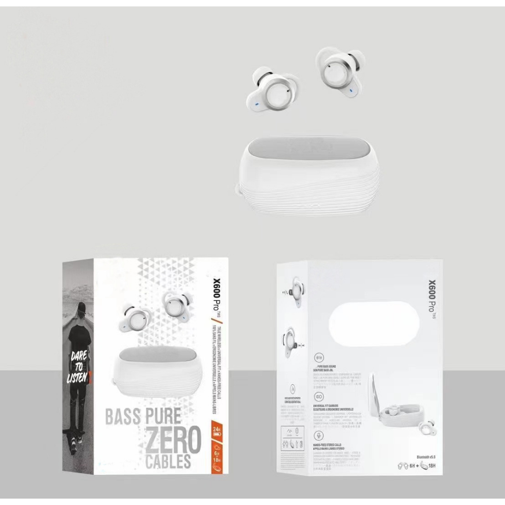 Tai Nghe Nhét Tai Không Dây JBL X600 PRO + TWS Chống Thấm Nước Kèm Hộp Sạc Chất Lượng Cao, Dễ Sử Dụng. Bảo Hành 12 Tháng