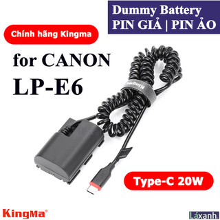 Dummy type-c lp-e6 lpe6 | pin giả pin ảo pin dummy battery dc coupler lp-e6 canon r6 r5 r 5d2 5d3 6d 7d 60d 70d 80d 90d