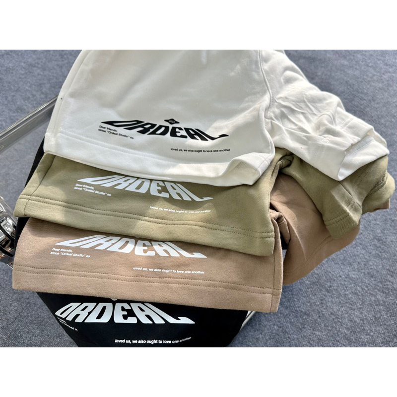 Quần Race Short thun Ordeal.studio nỉ chân cua