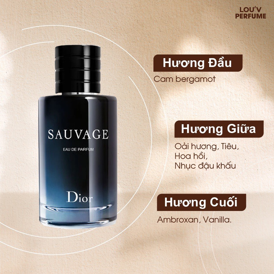 Nước hoa nam Dior Sauvage EDT Phiên Bản Chiết 10ml Mạnh Mẽ và Tinh Tế