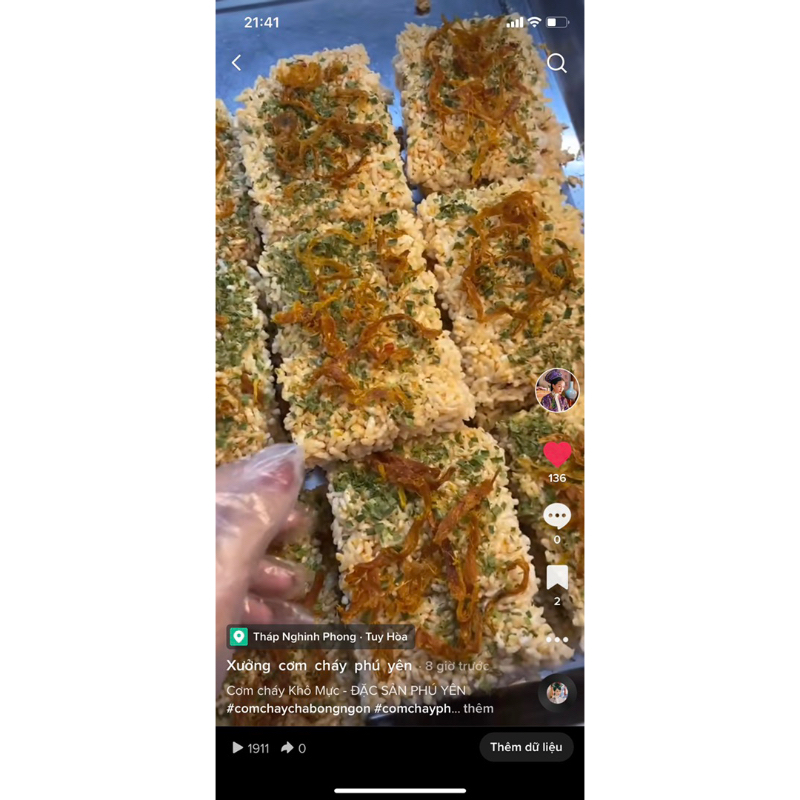 TÚI 500GRAM CƠM CHÁY MẮM MỰC - ĐẶC SẢN PHÚ YÊN