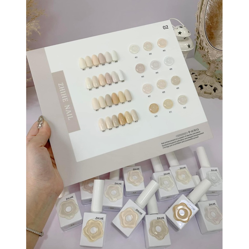 ZHI.HE NAIL_SET 12 Màu Sơn Gel