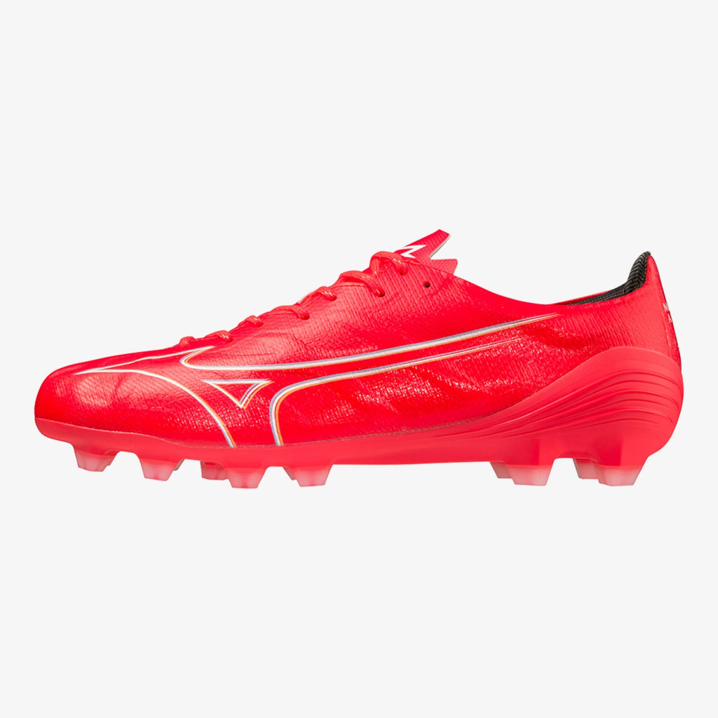 GIày Đá Bóng Sân Cỏ Tự Nhiên MIZUNO ALPHA PRO màu đỏ trắng