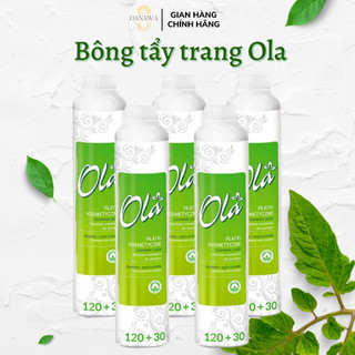 Bông Tẩy Trang Ola 100% Cotton Tự Nhiên Form Tròn 150 Miếng