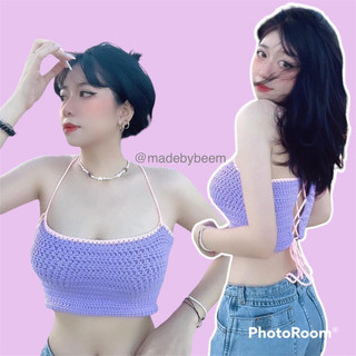 Áo len croptop ôm body tôn dáng hot trend - handmade MADEBYBEEM