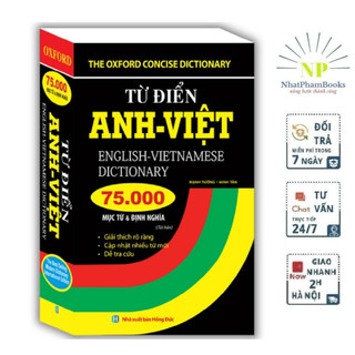 Sách - Từ điển Anh Việt 75000 mục từ và định nghĩa (bìa mềm) - tái bản 2023