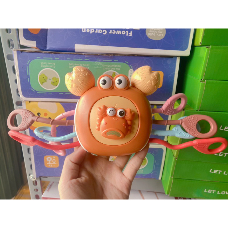 Đồ chơi rút dây Montessori - Đồ chơi xúc xắc, giáo dục sớm cho bé