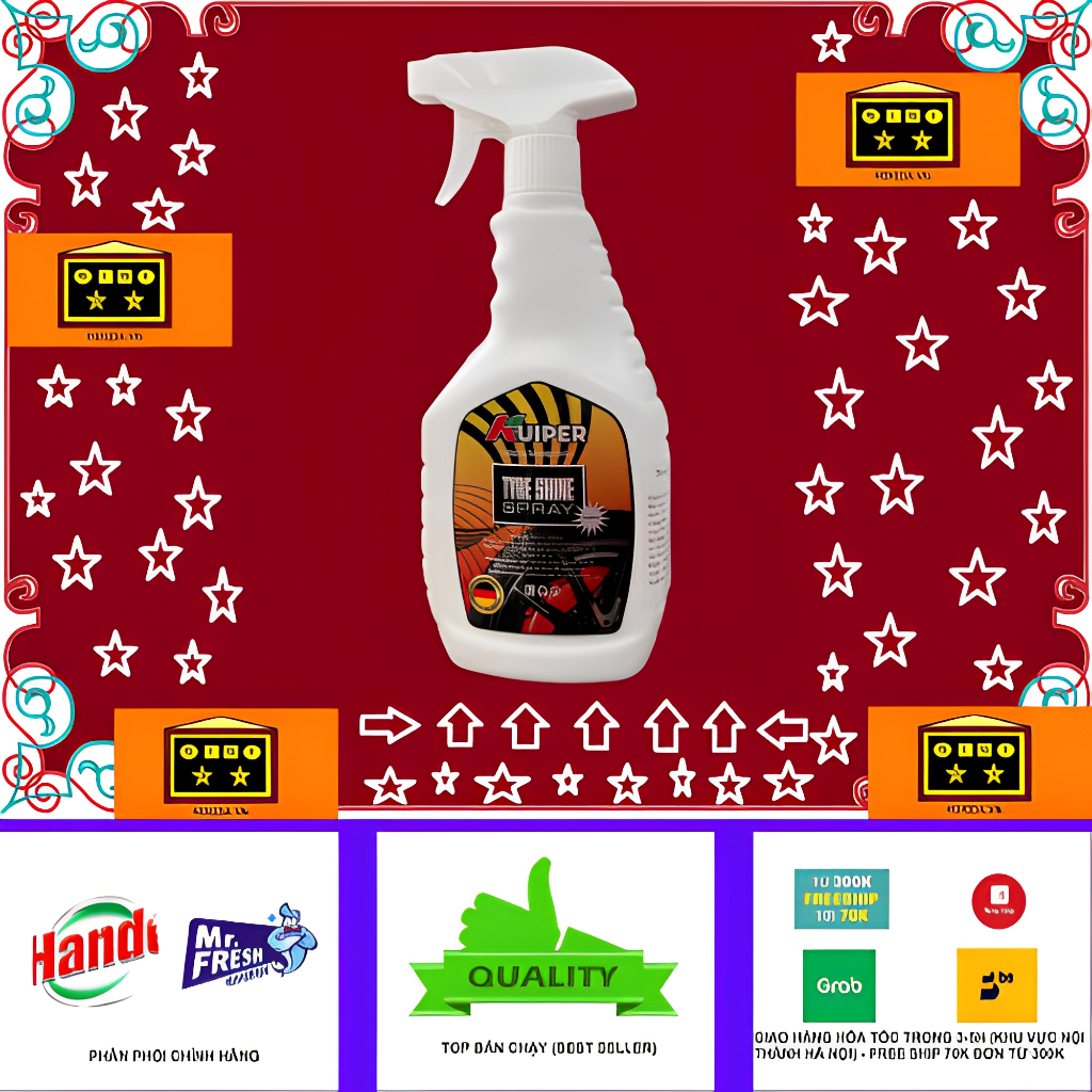 Dung dịch làm bóng cao su và lốp xe Tyre Shine Spray Kuiper 500ml