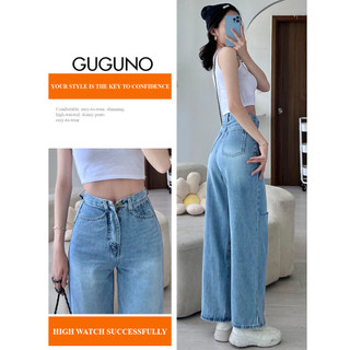 Quần jeans ống rộng Guguno nữ