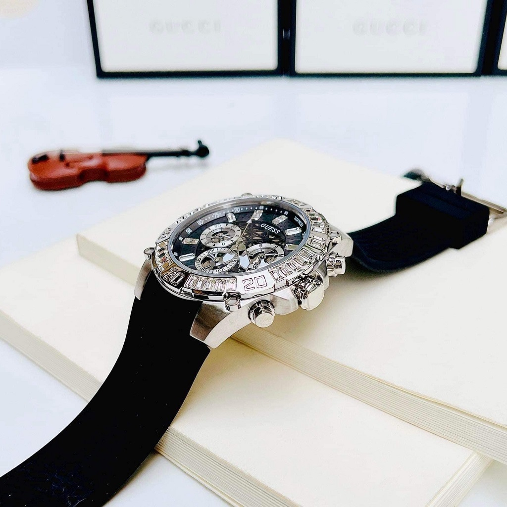 Đồng Hồ Nam Guess GW0333G1 Silver 46mm