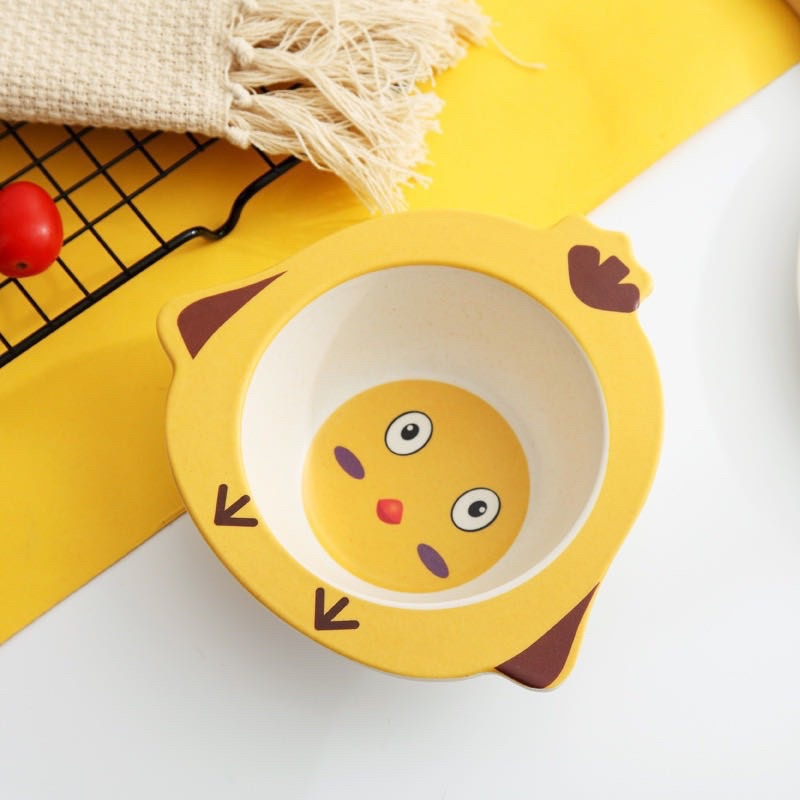 Bát Ăn Dặm Lúa Mạch hình thú cho bé. Gồm voi, thỏ, cua, bò sữa, ngôi sao, gà, ếch, sư tử, hổ, heo, khủng long - 2X MART