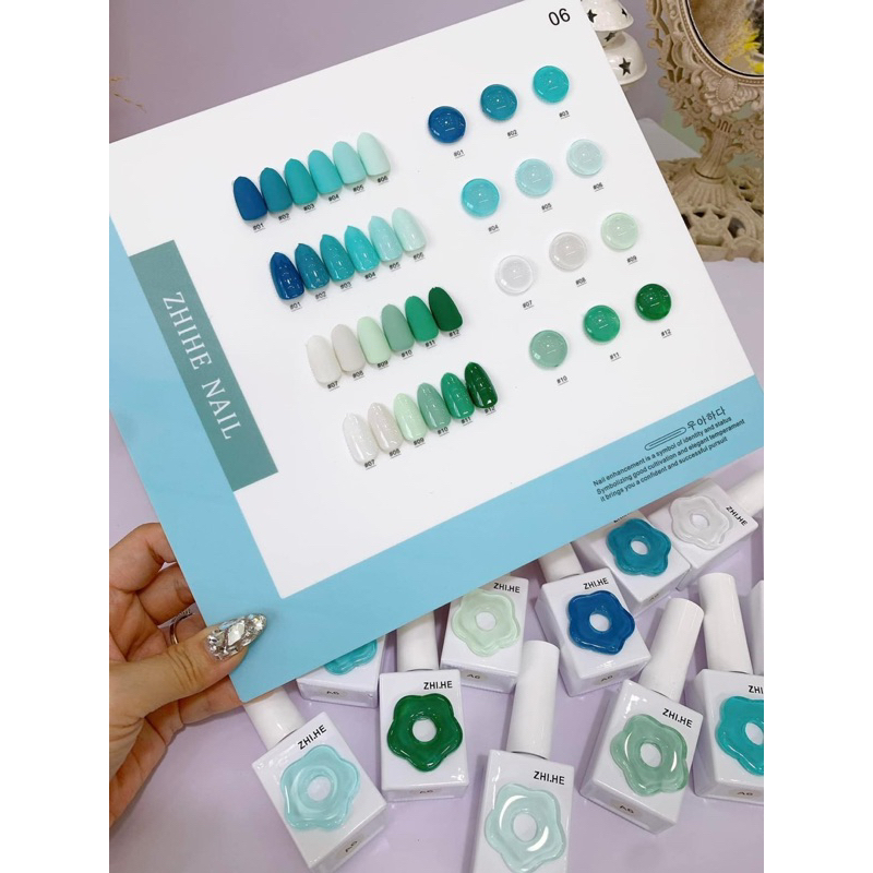 ZHI.HE NAIL_SET 12 Màu Sơn Gel
