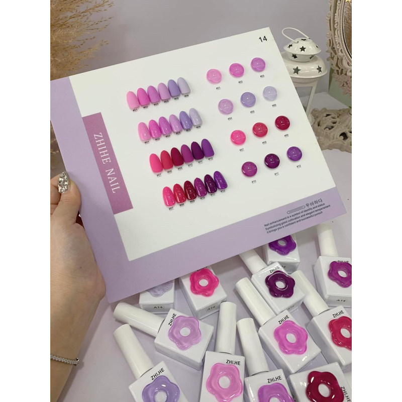 ZHI.HE NAIL_SET 12 Màu Sơn Gel