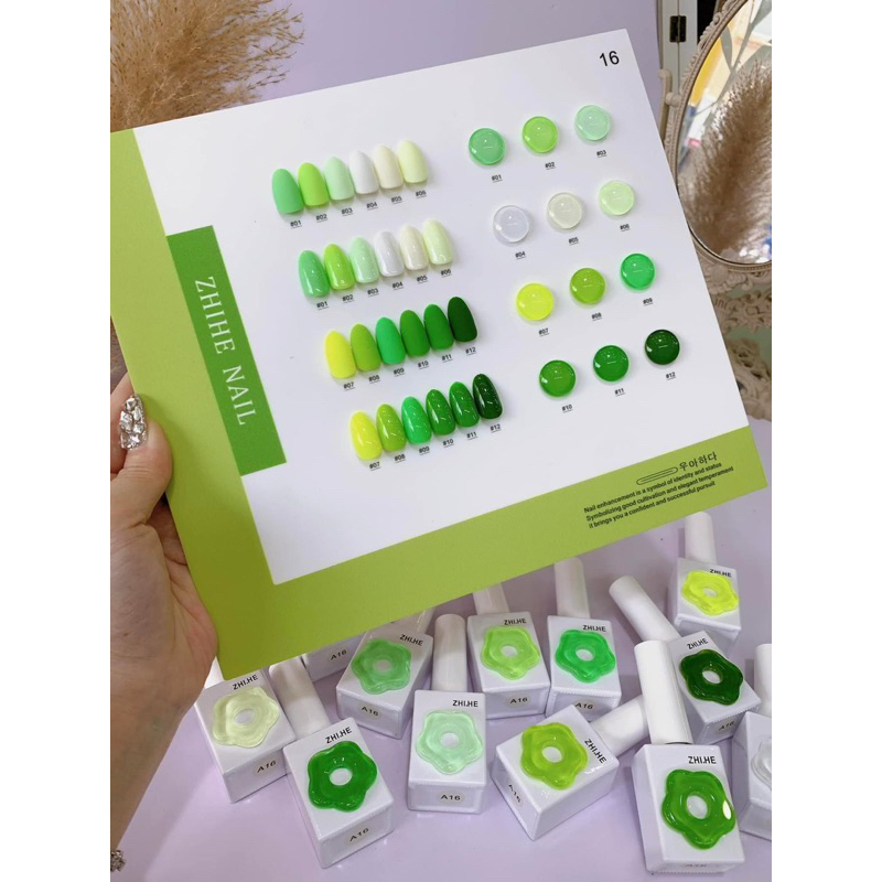 ZHI.HE NAIL_SET 12 Màu Sơn Gel