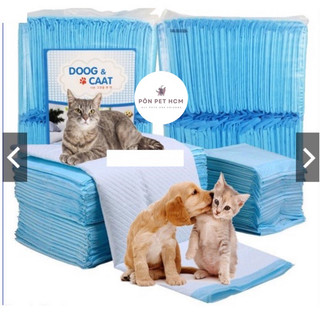Pôn Pet HCM - Lẻ 1 miếng Tã giấy cho chó mèo (2 size) dùng lót khay vệ sinh chó hoặc lót chuồng chó