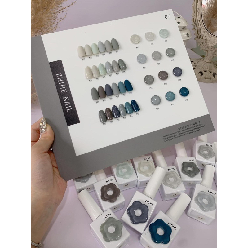 ZHI.HE NAIL_SET 12 Màu Sơn Gel