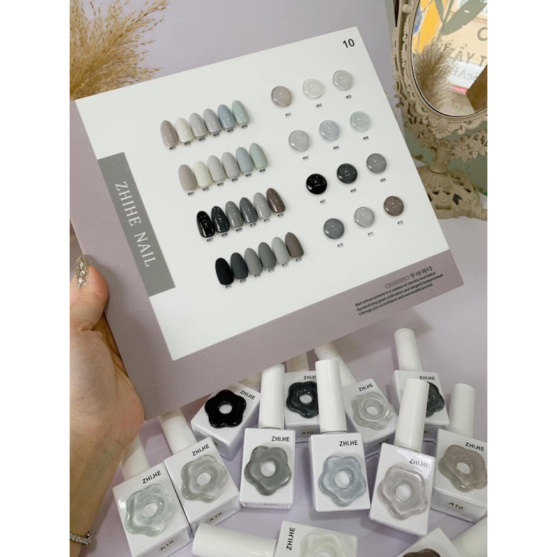 ZHI.HE NAIL_SET 12 Màu Sơn Gel