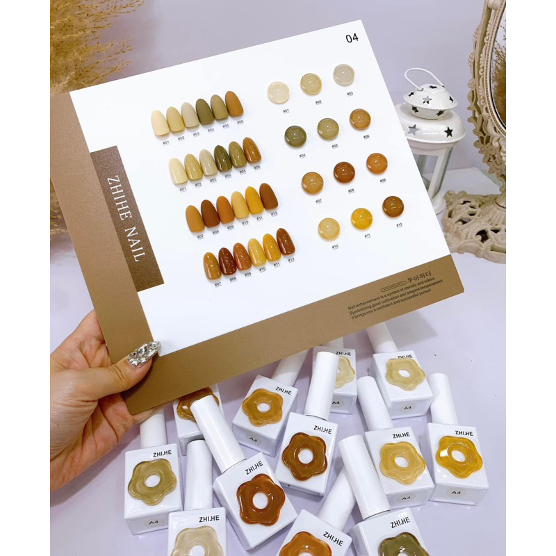 ZHI.HE NAIL_SET 12 Màu Sơn Gel