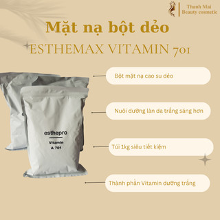 Mặt nạ bột sao su dẻo Esthemax Rubber Mask Vitamin 701 - Mỹ phẩm esthepro Spa Hàn Quốc, Túi 1kg pha 2000ml